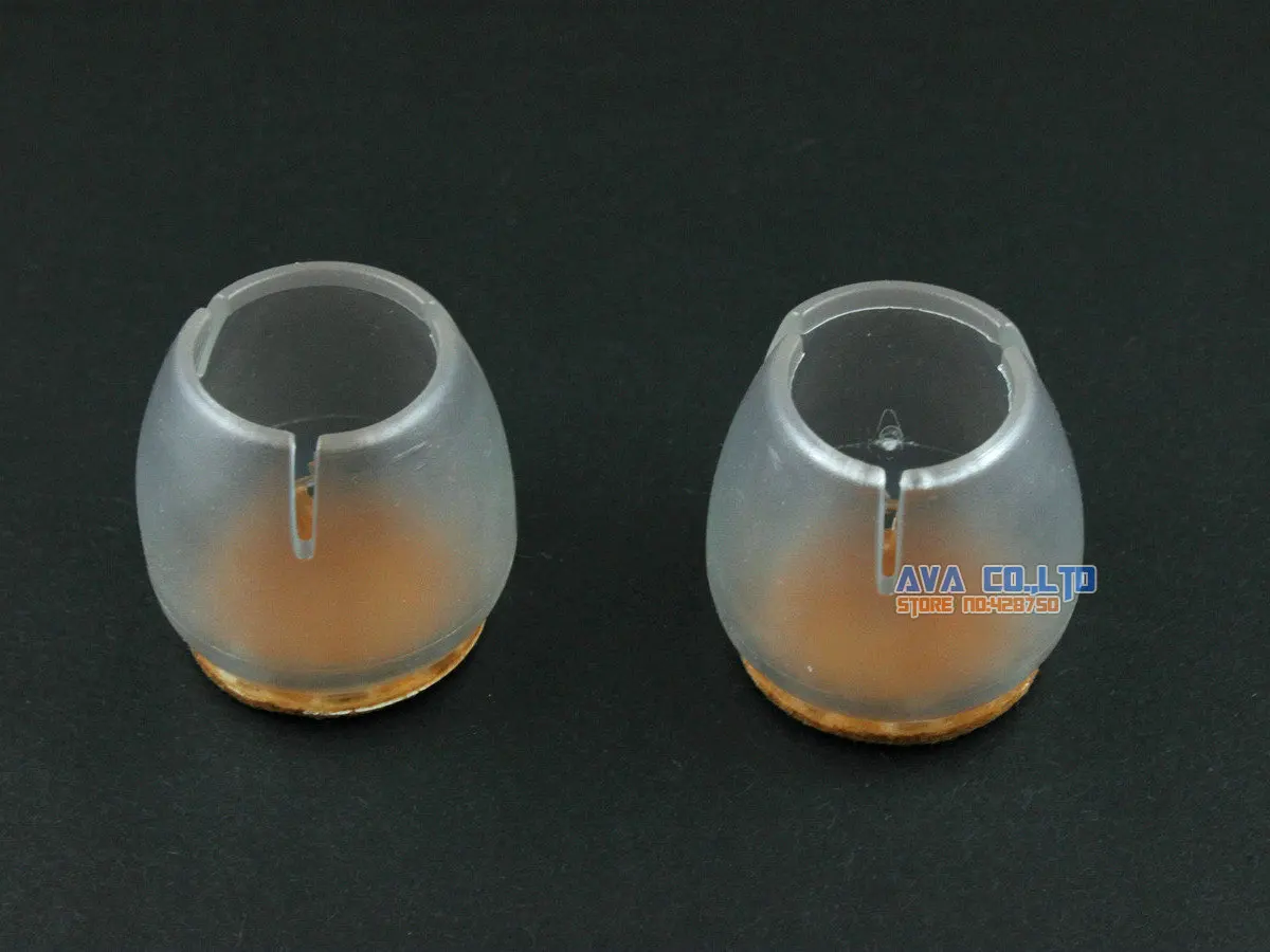 20 Pcs 28*28mm Chair Leg Cap Rubber Feet Protector Pad Cover Round Felt Base