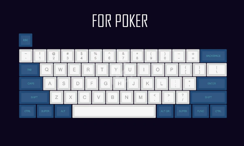 Dsa pbt топ печатные легенды белые синие брелки лазерная гравировка gh60 poker2 xd64 87 104 xd75 xd96 xd84 cosair k70 razer blackwidow - Цвет: For Poker