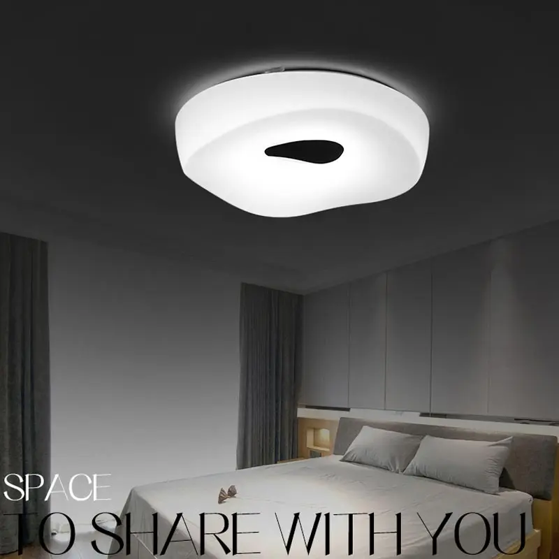 

18W 24W LED Lamp Living Room Stair Bedroom Ceiling Lights White Acrylic Lampshade Decor Indoor Home Lighting 220V