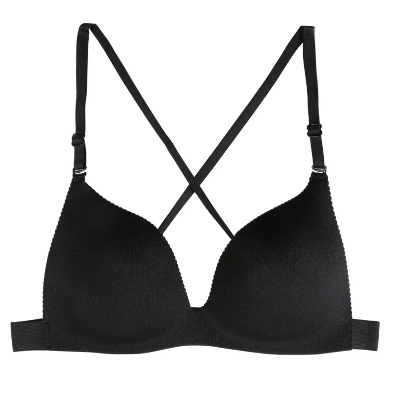 WEIXINBUY 2018 Sexy Women Seamless Bra Push Up Back Cross Bra Lingerie