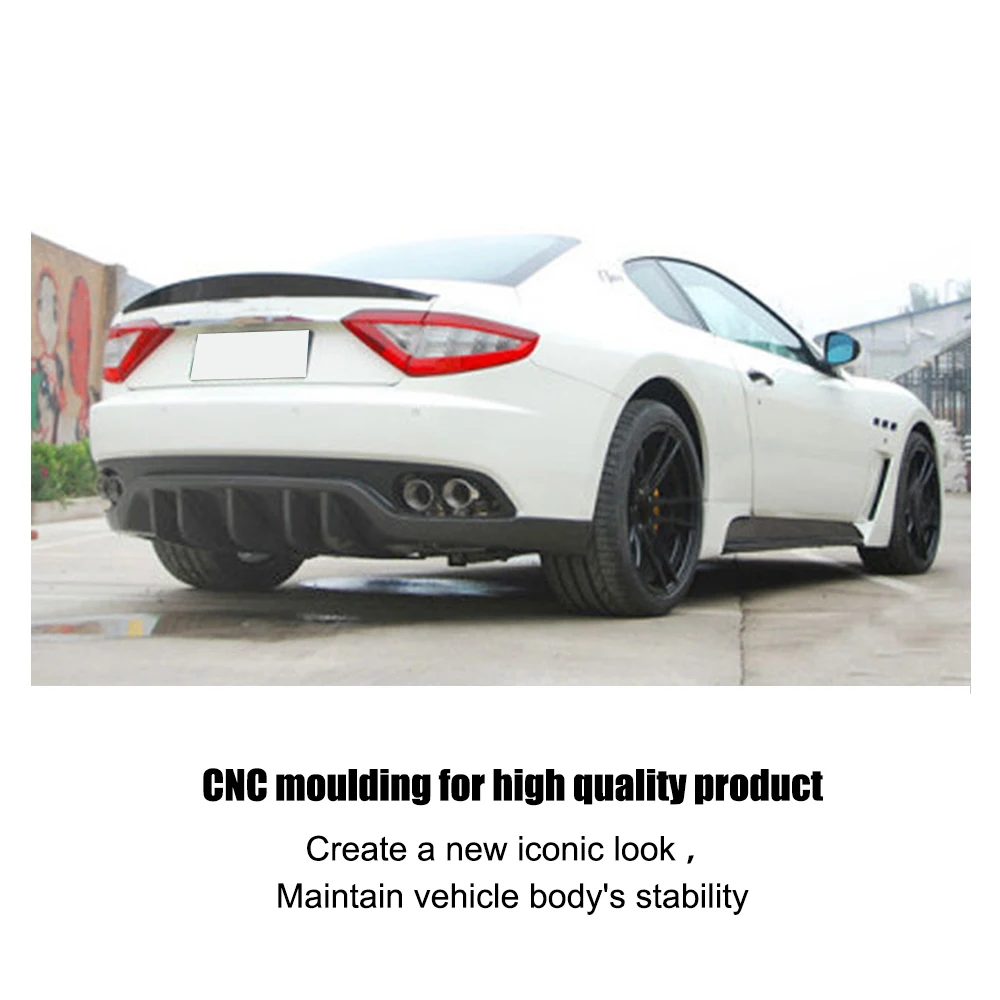 Задний спойлер багажнике утка губ крылья для Maserati GranTurismo Coupe 2 двери 2006-2011 FRP Неокрашенный Черный Грунтовка стайлинга автомобилей
