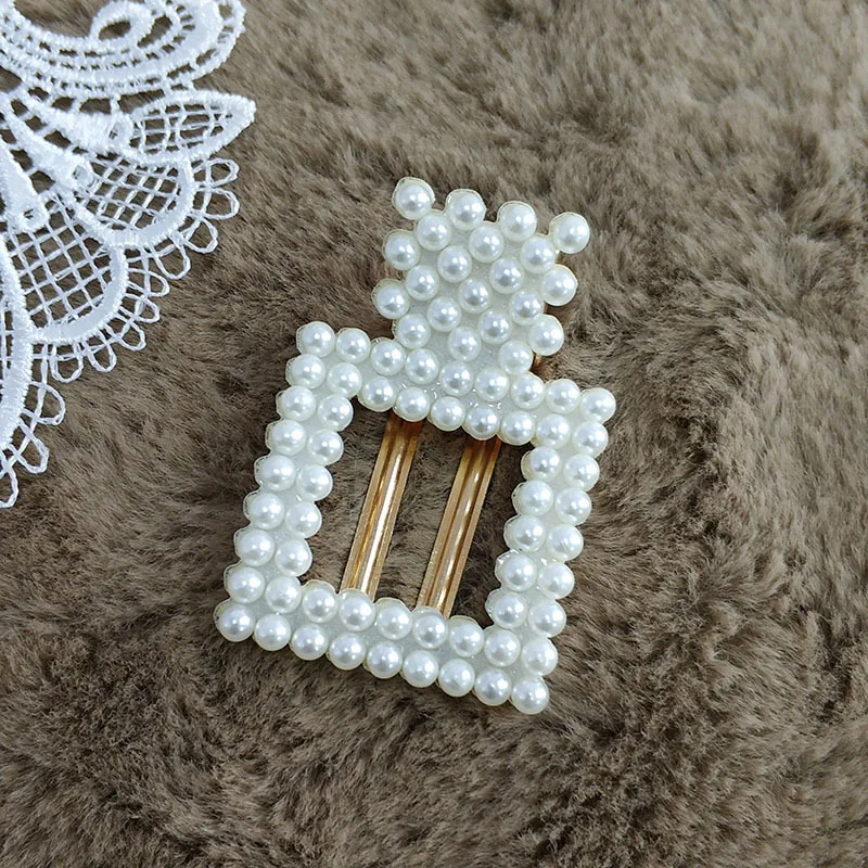 

1 PC Womens Girls Pearl Hair Clip Gold Hairpin Slide Grips Barrette Stick Hair Accessories Hair Clip Styling Jewelry