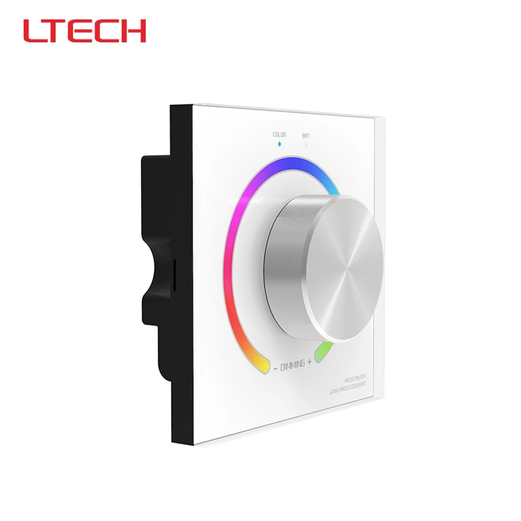 

DX63 color temp knob panel led controller,AC100-240V input,RF 2.4G+DMX512 output signal for R4-5A/R4-CC Wireless receiver