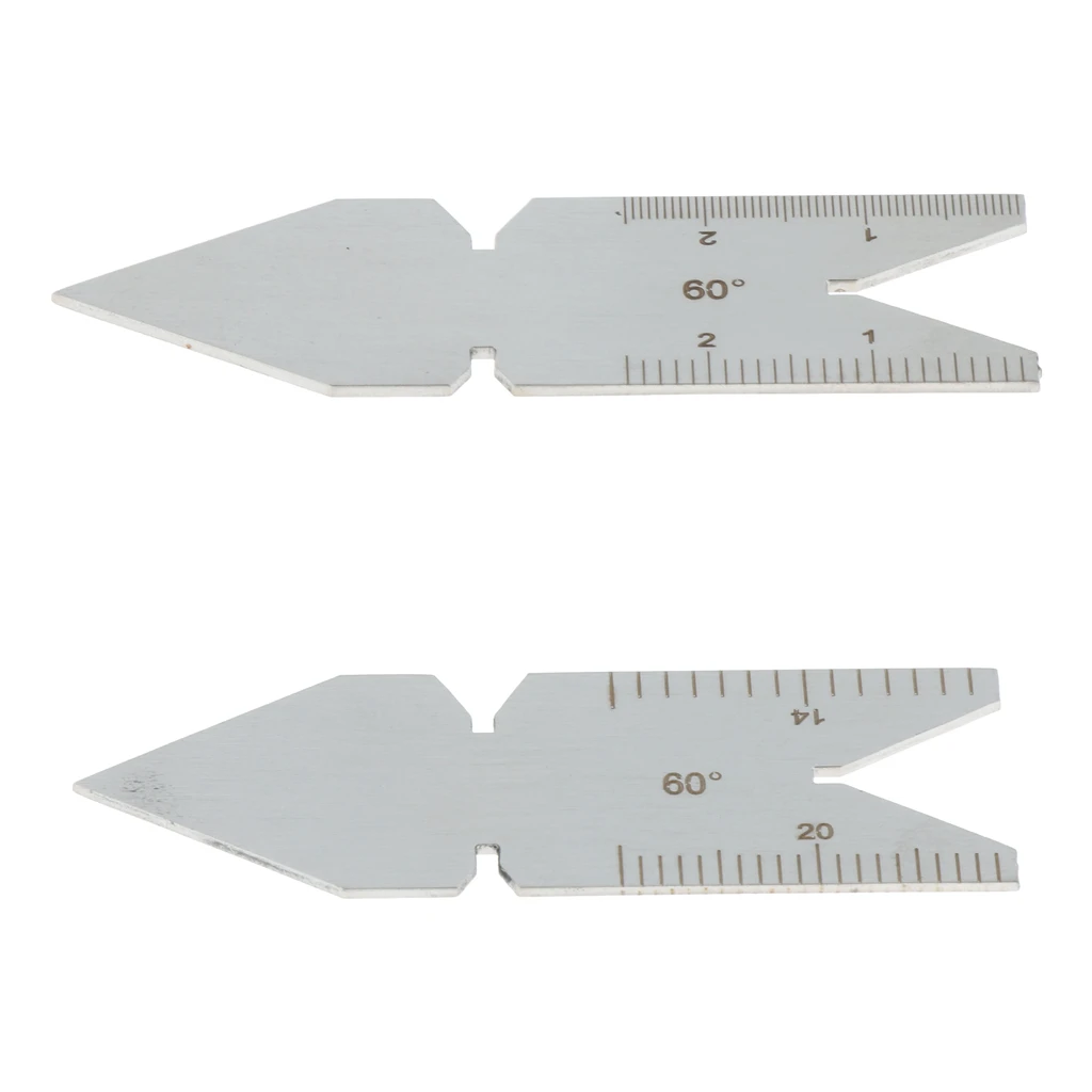 Set Of 2PCS 60 Degree Stainless Steel Fish Center Gauges Inch / Metric