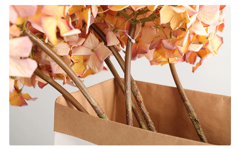 JAROWN Artificial Hydrangea Flowers European Style Retro Dry Hydrangea Simulation Fake Flower Branch Wedding Home Interior Decor (15)