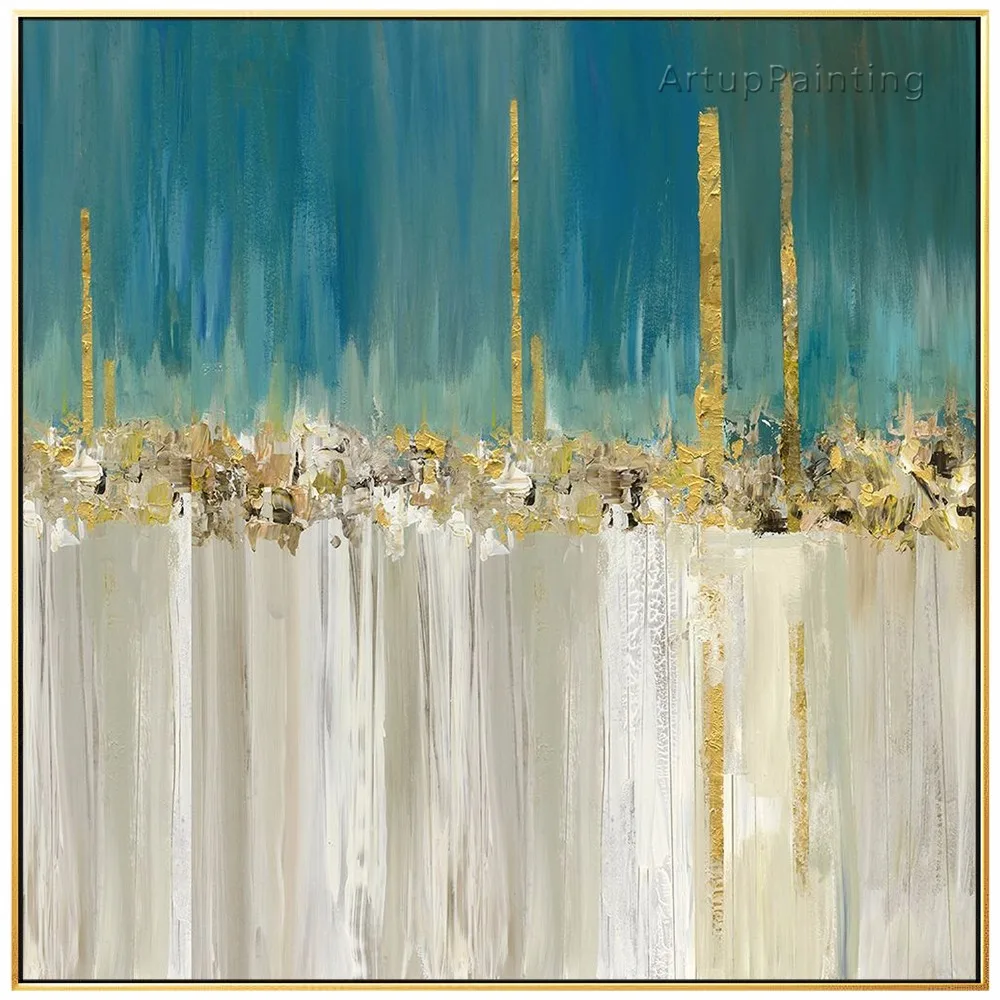 

Hand Painted Modern Abstract Canvas Oil Paitntings Wall Art pictures for Living Room Home Decor Quadro