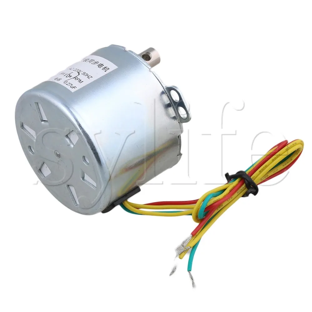 Silver Gear 50KTYZ AC Synchronous Motor 220V 16.7RPM 6W Small Electric Motor