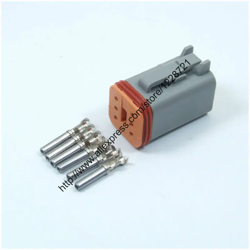 

6 Way Plug Connector Kit DT06-6S 6 Pins Female Wire Connector Kit Complete With Wedgelocks&Crimping Terminal for Harley boats