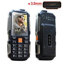 L18 shockproof 3.5mm earphone jack power bank flashlight SOS speed dial wireless FM radio rugged senior mobile phone P033