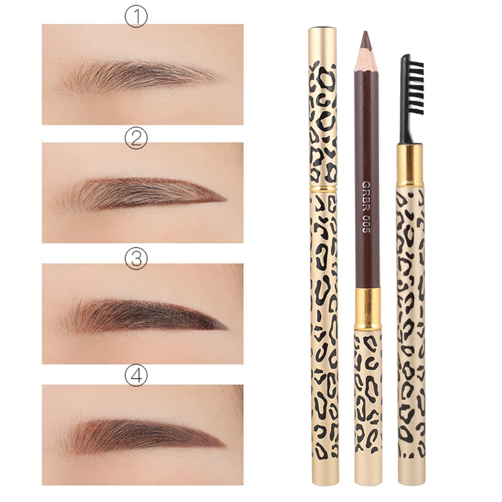 

Double Head Eyebrow Pencil with Eyebrow Brush Natural Long Lasting Waterproof Tint Cosmetics Eyebrow Pencil Eyes Makeup TSLM2