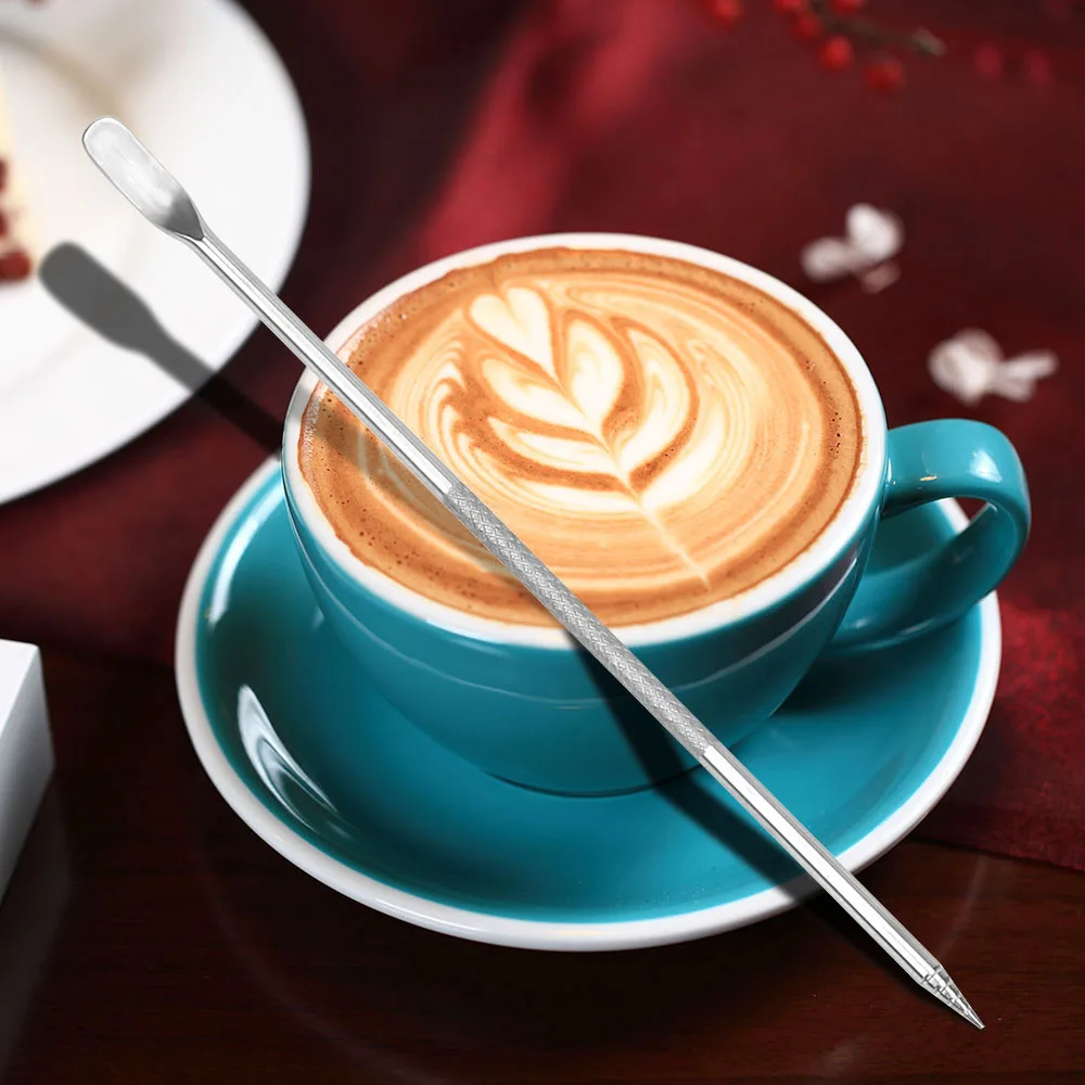 

NICEYARD Stainless Steel Coffee Tool Pull Flower Pin Holder 1PC Coffee Carving Needle