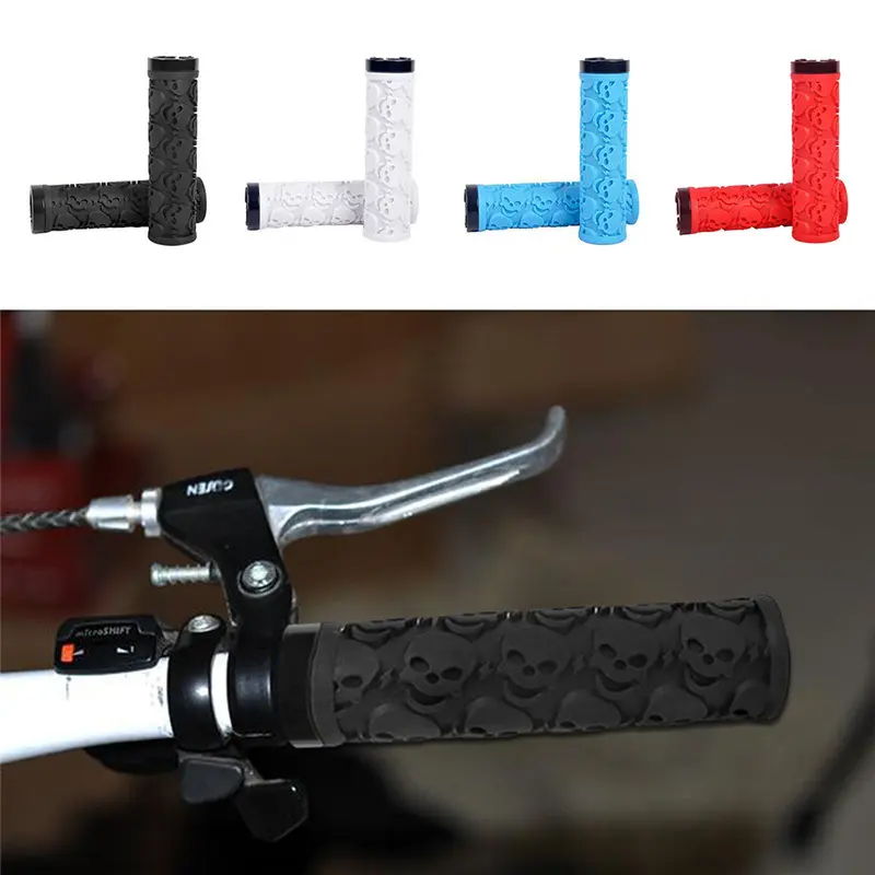 Горный велосипед двойной велосипедный алюминиевый замок ручка набор маленькие черепа противоскользящая ручка