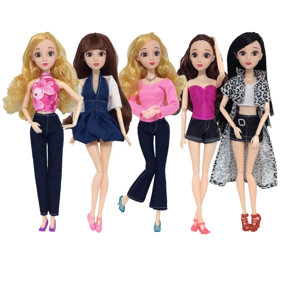 

1Set Fashion Jeans Dress Up Handmade Clothes For Doll Accessory Girl Fashion Clothing For Dolls MA28f