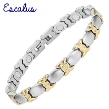 Escalus классический магнитный браслет для женщин ювелирные изделия подарок из нержавеющей стали цвет серебра талисман браслеты браслет