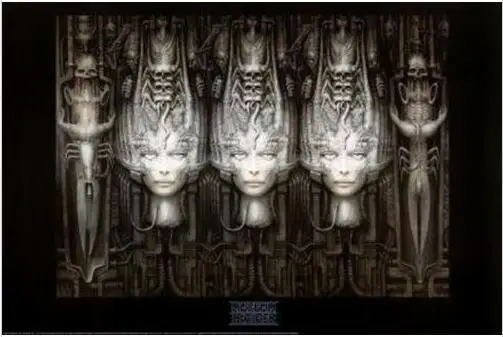 LI 3D HR GIGER художественный шелковый постер декоративная стена живопись