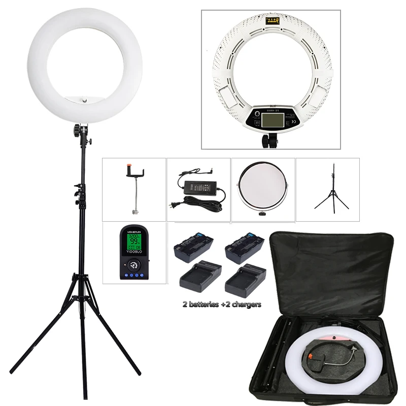  Yidoblo FE-480II Two color Adjust Ring Light 480 LED Lamp Video Makeup selfie Photography Lighting  - 32871594748