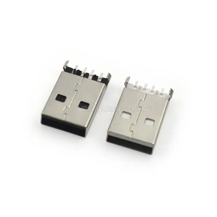 100 шт. AM мужской головы медь USB доска раковина SMT разъем USB|Соединители| |