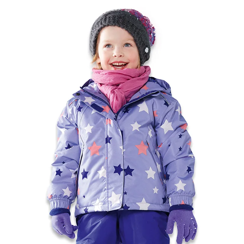 Зимняя ветрозащитная куртка для девочек; Детская уличная Водонепроницаемая хлопковая куртка; лыжный костюм; Детское пальто с капюшоном; плотное флисовое пальто