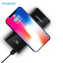 FDGAO QI Wireless Charging Power Bank 20000mAh For iPhone XS Max XR X 8 Samsung S9