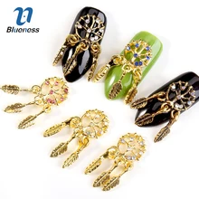 Синева 10 шт./лот Dream Catcher Дизайн ретро металл 3D Гвозди Книги по искусству Аксессуары Стразы шпильки для manciure ногтей Интимные аксессуары