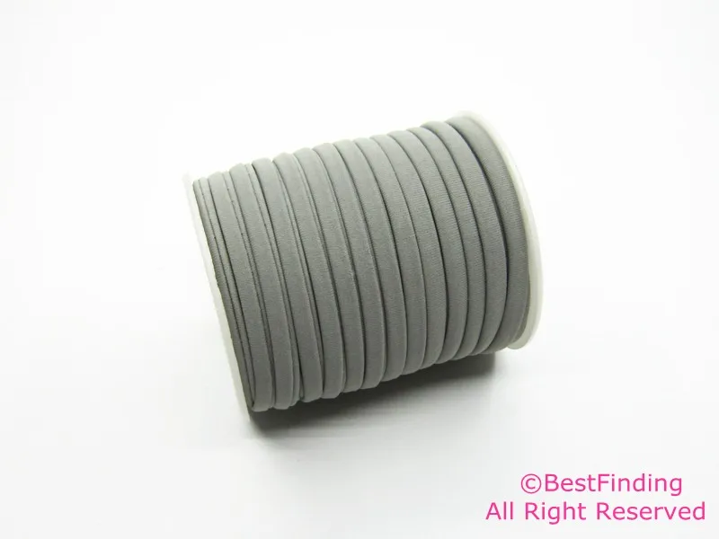 

5mm Light grey Elastic lycra cord lycra cord stitched Lycra strip