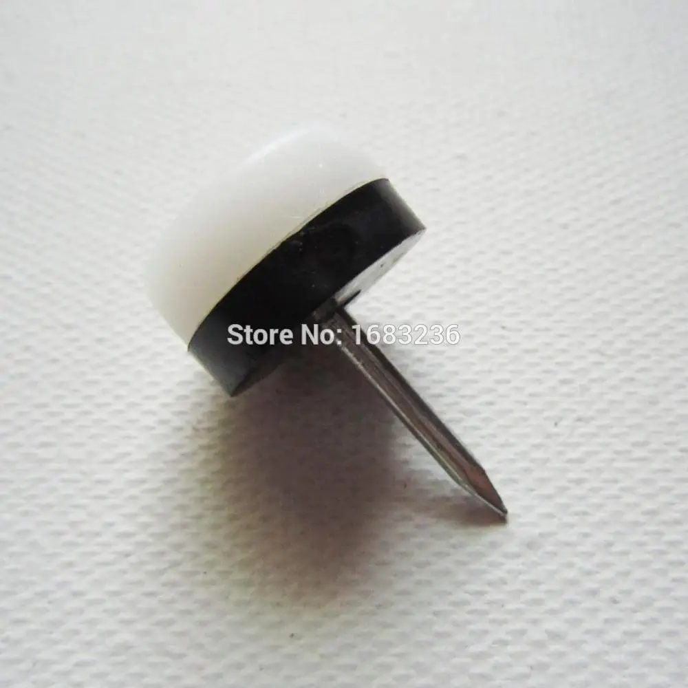 

32pcs High quality White Furniture Table Chair Sofa Feet Leg Nail on Double Rubber Pad Floor Protector glides skid 20mm