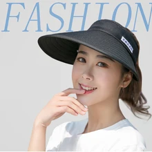 Новые модные женские летние шапки складные наружные спортивные большие солнцезащитные шапки хлопковые Удобные бейсболки Аксессуары# c