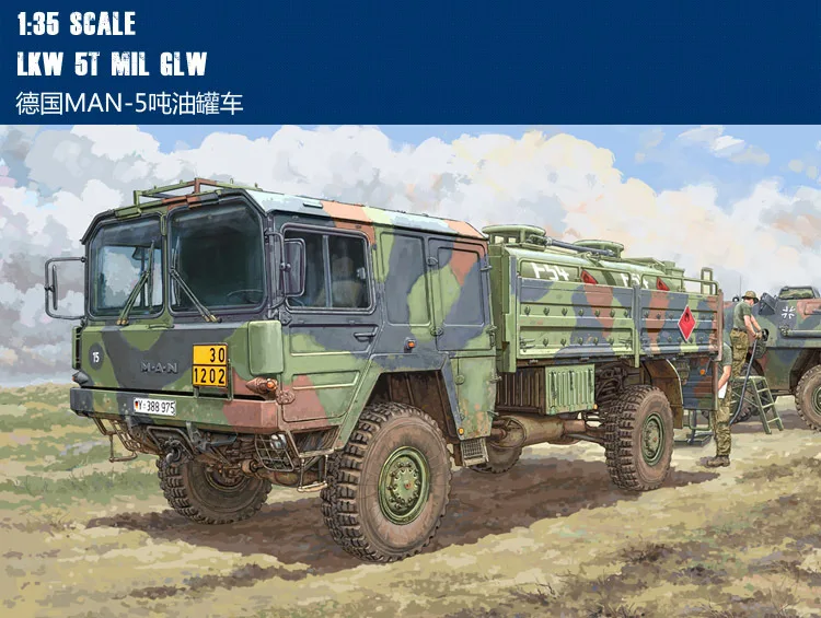 

Trumpet 85508 1:35 German MAN 5 Ton Tanker Assembly Model Building Kits Toy