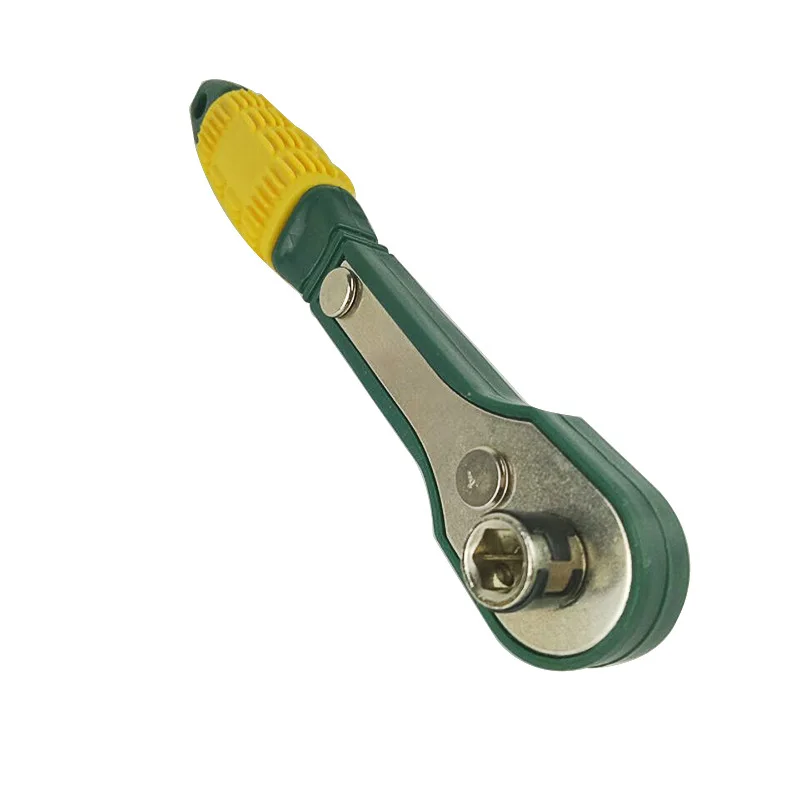 De alta calidad Mini llave de trinquete llave 1/4 destornillador rod 6,35 fácil de Mango antideslizante palanca llave de trinquete herramienta