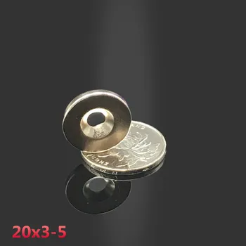 

50pcs neodymium magnet 20x3mm hole 5mm N35 Small Disc Strong magnets 20*3-5 mm Rare Earth Neodymium Magnets 20x3 hole5 mm