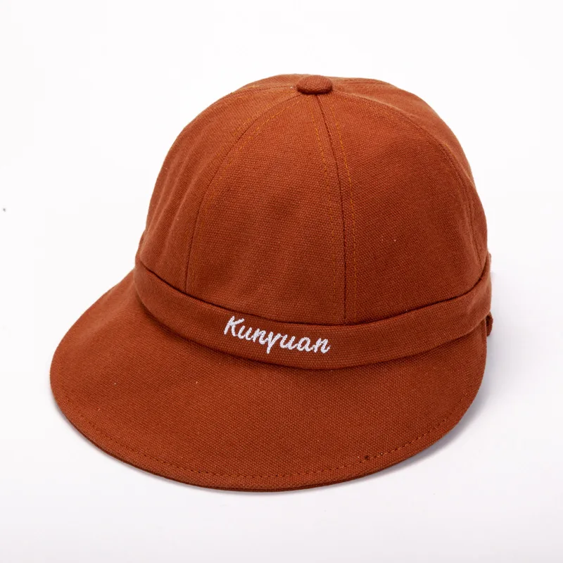 Solid Baby Baseball Hat Cap Toddler Kids Boys Girls Fashion Duck Cap 2019 Autumn New with Cotton Sweat Belt String Adjustable Size Hat (4)
