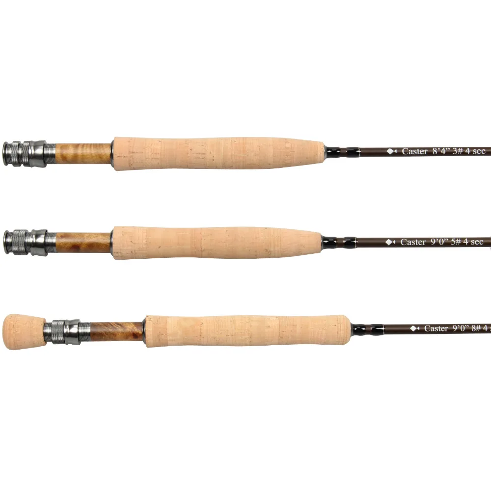 يطير الصيد كومبو 3 5 8WT 8.3/9ft ألياف الكربون يطير الصيد قضيب و كبيرة اربور الألومنيوم يطير بكرة و wf يطير خط الصيد باكينج