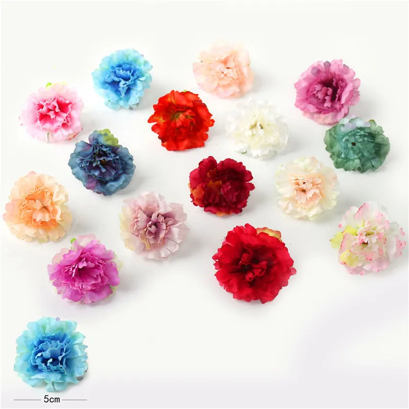 

New 10pcs artificial flower 5cm silk rose flower head wedding party home decoration DIY wreath scrapbook gift box craft