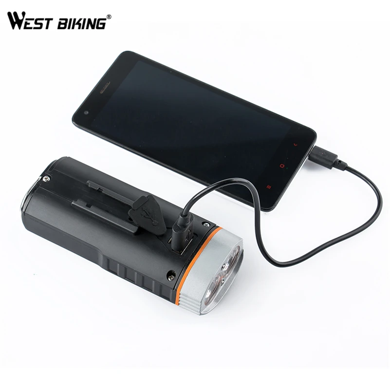 Top WEST BIKING Cycling Light Waterproof Multi-function XPG R5 Front Light USB Charging Lamp Bike Headlight Power Bank Bicycle Light 2 Top WEST BIKING Cycling Light Waterproof Multi-function XPG R5 Front Light USB Charging Lamp Bike Headlight Power Bank Bicycle Light 2