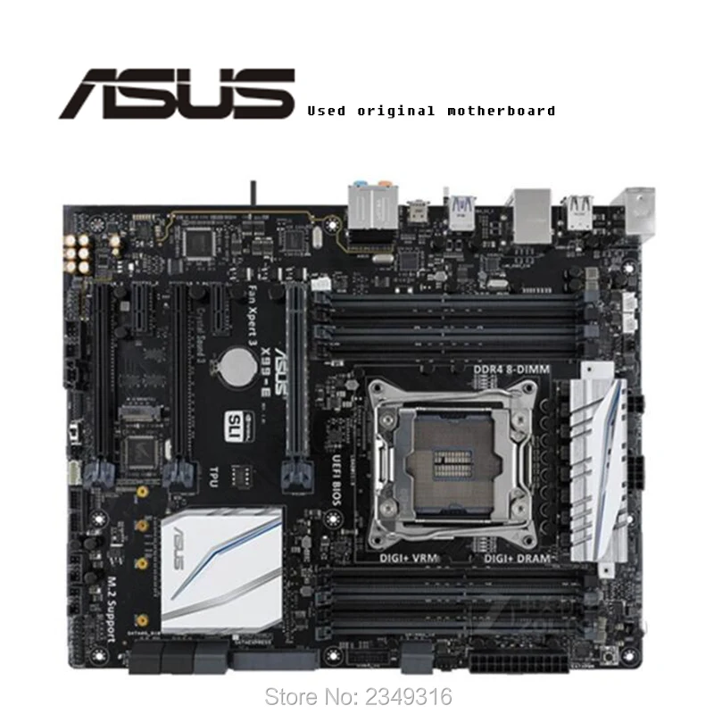 Для ASUS X99 E б/у Оригинал материнская плата разъем LGA 2011 3 V3 DDR4 рабочего Материнская