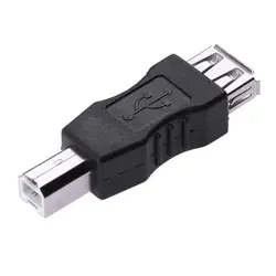 100 шт. USB 2,0 A женский B Мужской адаптер разъем AF BM конвертер Мини Портативный черный для ПК компьютер телефон принтер