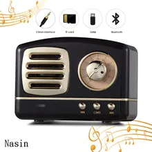 Nasin ретро Bluetooth динамик винтажный мини-динамик Bluetooth Ностальгический бас тяжелый 3D стерео звук поддержка TF USB AUX для Xiaomi