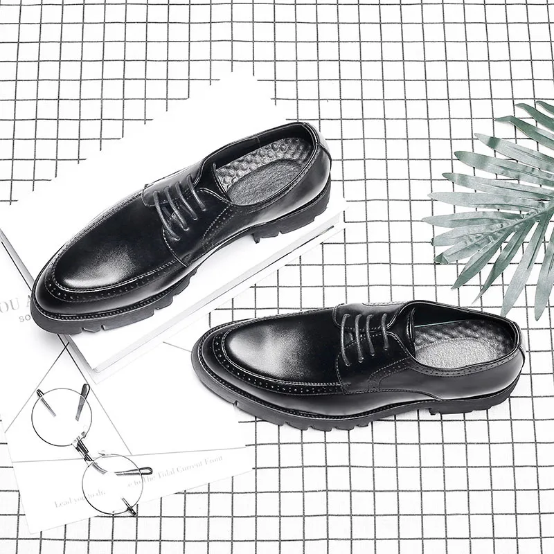 Designer cinza Couro Msw8118126 Formais Sapatos Homens Marca De Elegante Clássico Luxo Black Mens Leather Soft nqI6Egg