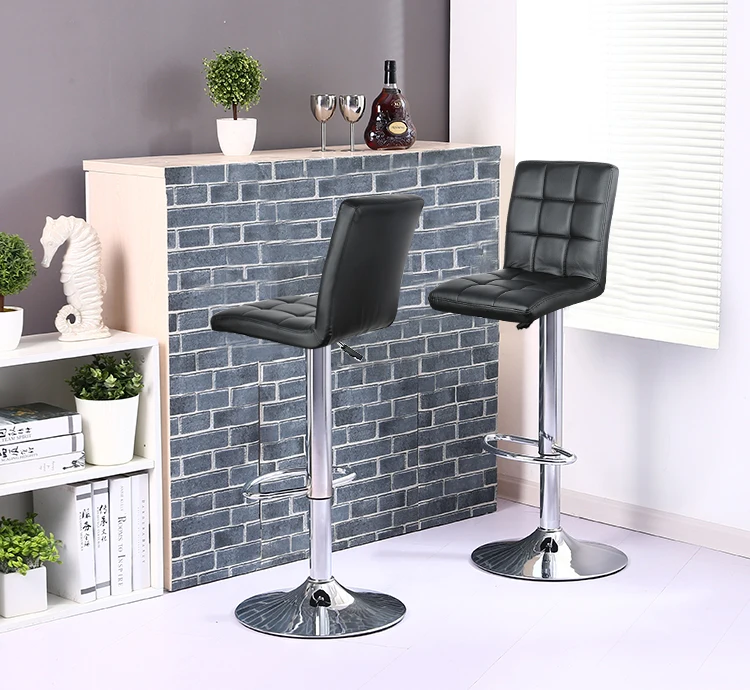 

JEOBEST 2pcs/set Fashionable Bar Stool Lift Rotating Bar Chair Cash Register High Stool Home Beauty Front Back Stool HWC