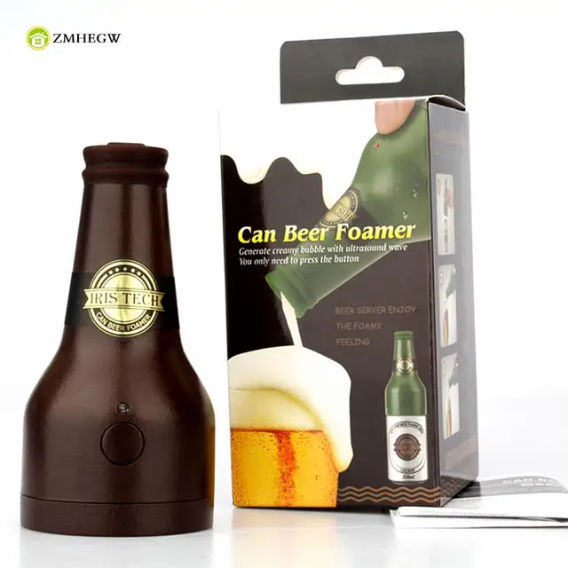 2018 New Ultrasonic Beer Foamer Portable Beer Bubbler Bottle Shape Foam
