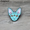 P2454 Dongmanli Cute Sphynx Cat Lapel pins Enamel pin Brooches Badges Backpack Bag Hats Accessories ► Photo 3/4