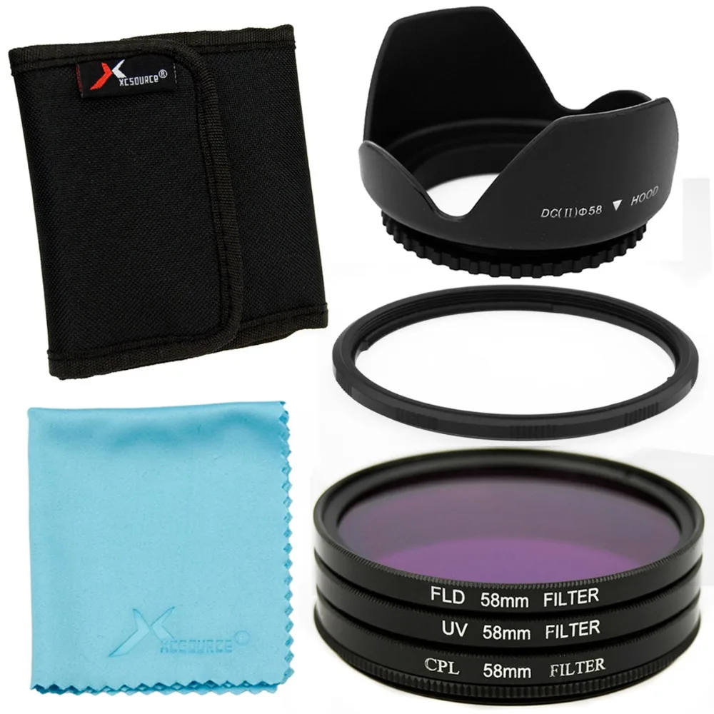 Filters Kit UV FLD CPL 58mm Lens Hood SX50 Adapter Ring For Canon
