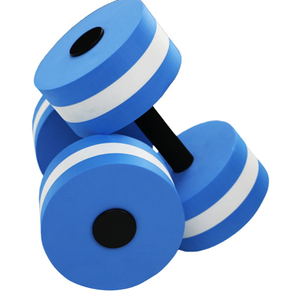 Водные упражнения гантели EVA ВОДЫ штанги ручной Бар для водонепроницаемости аэробики(синий и белый