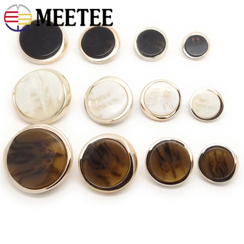 

30Pcs Meetee Marble Coat Buttons Buckle Coffee White Sweater Suit Button Sewing Decorative Botones for Clothing DIY Crafts B2-2