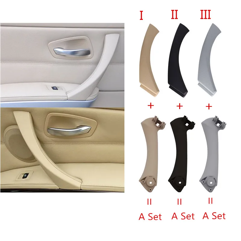 Car Left/Right Inner Handle Inside Inner Door Armrest Panel Handle Pull Trim Cover For BMW 3