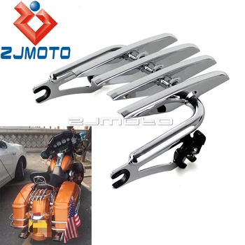 

Chrome Motorcycle Detachable Stealth Luggage Rack For Harley Touring Road King Street Glide Road Glide 2009-2015