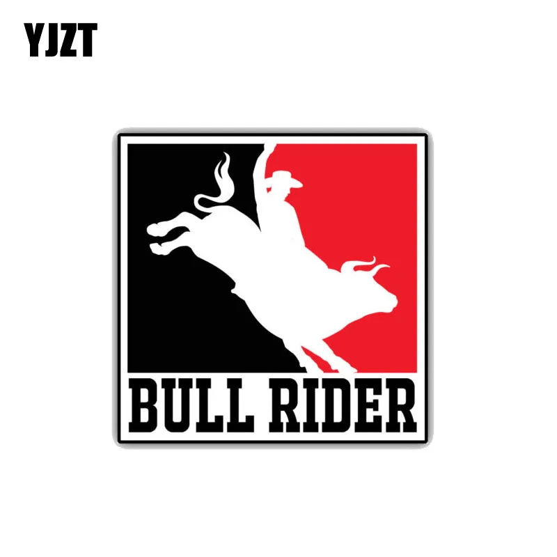 YJZT 13 см* 13 см милый Bull Rider PBR Родео ПВХ мотоцикл стикер автомобиля 11-00109