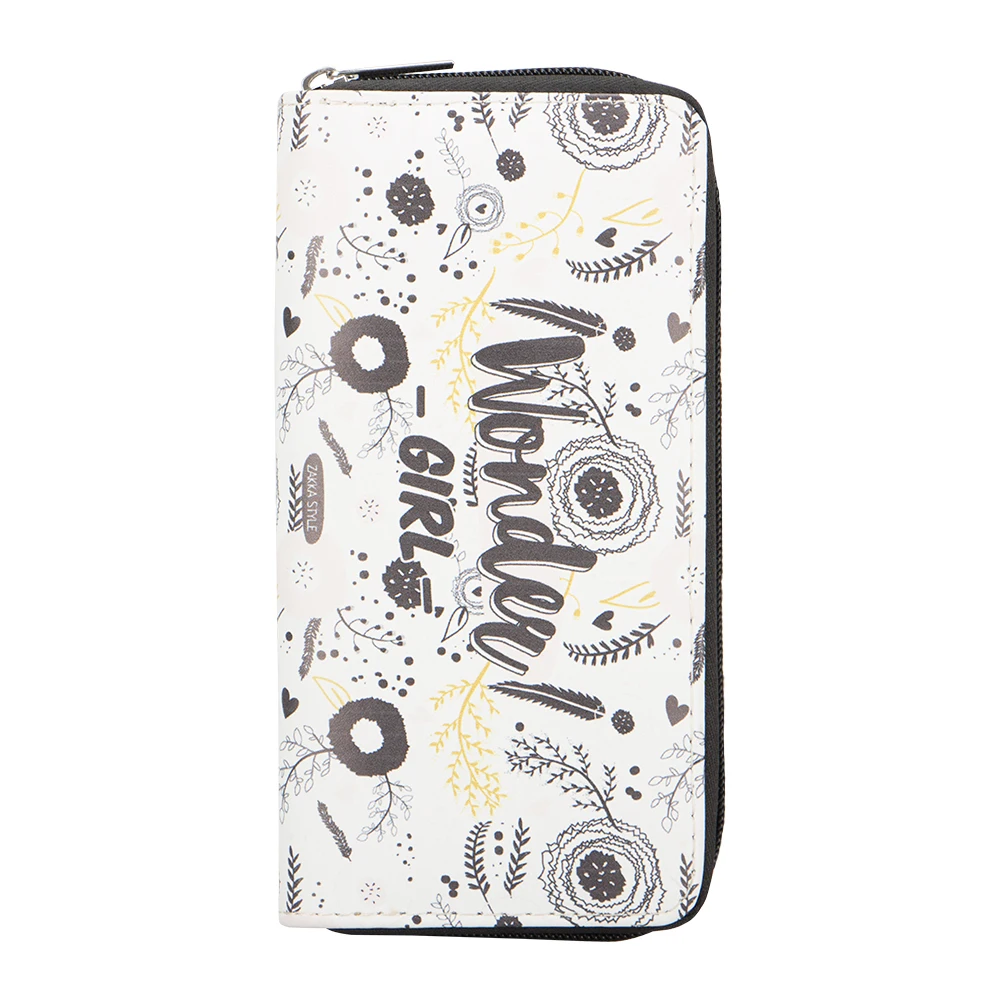 

Sansarya 2018 Wonderful Girl Leaves Long Women Wallet New Fashion Ladies Female Clutch Purse PU Wallet Girls Card Holder