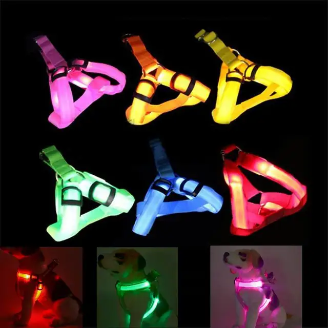 Nylon LED Hond Harnas Kat Halsband Harnas Vest Hoge kwaliteit ... Nylon LED Hond Harnas Kat Halsband Harnas Vest Hoge kwaliteit ...