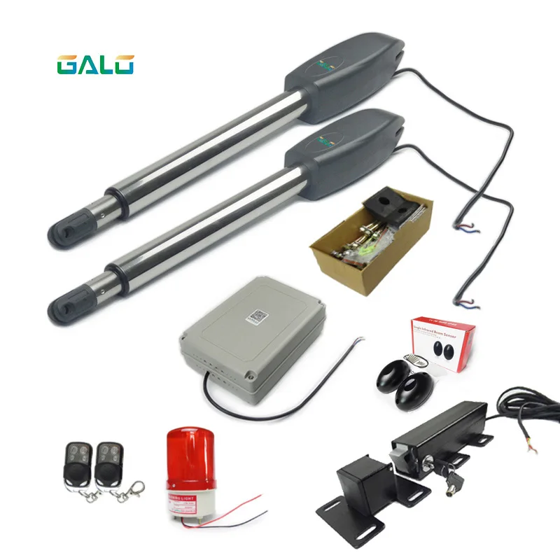 Kit-M IP55 набор стандартов тяжелая на лист двойная Автоматическая электрическая распашная открывалка ворот для домашней автоматизации двери бабочки 400 кг - Цвет: Kit-M